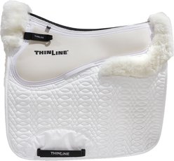 ThinLine Woven Wool Euro Roll Horse Dressage Pad, White slide 2 of 2