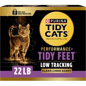 Tidy Cats Tidy Feet Low Tracking Unscented Clumping Clay Cat Litter, 22-lb box