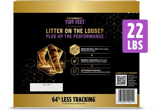 Show full view: Tidy Cats Tidy Feet Low Tracking Unscented Clumping Clay Cat Litter, 22-lb box slide 4 of 11