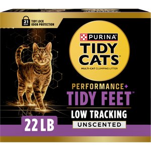 Tidy Cats Tidy Feet Low Tracking Unscented Clumping Clay Cat Litter, 22-lb box