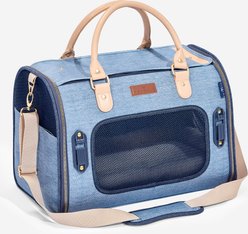 Petsfit Deluxe Bag Dog & Cat Carrier, Denim Blue, 17.3 x 11 x 12.2-in