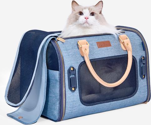 Show full view: Petsfit Deluxe Bag Dog & Cat Carrier, Denim Blue, 17.3 x 11 x 12.2-in slide 5 of 11