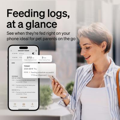 Show full view: Petlibro Granary WIFI 2.4g & 5G Automatic Two Cat & Dog Feeder slide 5 of 11