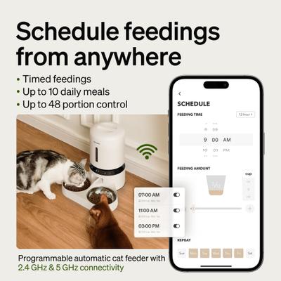 Show full view: Petlibro Granary WIFI 2.4g & 5G Automatic Two Cat & Dog Feeder slide 3 of 11