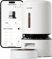 Petlibro Granary WIFI 2.4g & 5G Automatic Cat & Dog Feeder + 3 Pet Food Desiccant Bags, White, 5-L