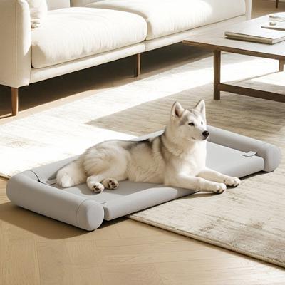 Show full view: Caghash Egg Crate Foam Orthopedic Bolstered Sofa Dog Couch Bed with Removable Cover, Grey, Medium: 36 x 22 x 2-in slide 6 of 8
