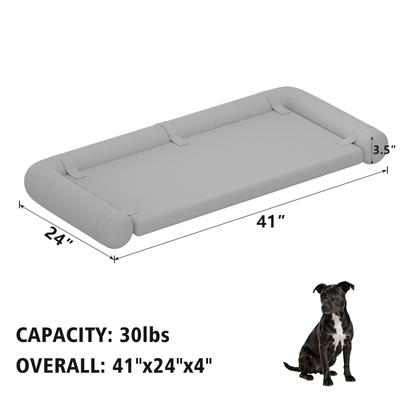 Show full view: Caghash Egg Crate Foam Orthopedic Bolstered Sofa Dog Couch Bed with Removable Cover, Grey, Medium: 36 x 22 x 2-in slide 5 of 8