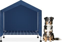 Caghash Indoor & Outdoor Waterproof Sunshade Elevated Canopy Dog Bed with Removable Cover, Blue, Medium: 34 x 26 x 24-in