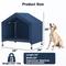Show in main carousel: Caghash Indoor & Outdoor Waterproof Sunshade Elevated Canopy Dog Bed with Removable Cover, Blue, Medium: 34 x 26 x 24-in slide 6 of 8