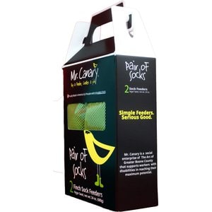 Mr. Canary Co. Pair of Socks Finch Sock Feeders, Green, 12-oz, 2 count