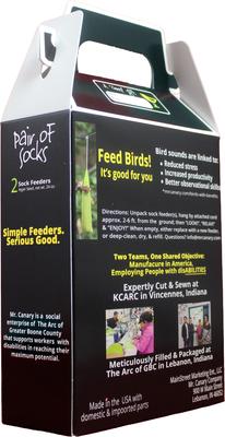 Show full view: Mr. Canary Co. Pair of Socks Finch Sock Feeders, Green, 12-oz, 2 count slide 7 of 10