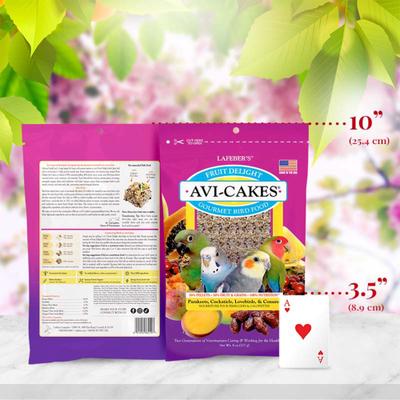 Show full view: Lafeber Fruit Delight Avi-Cakes Cockatiel & Parakeet Bird Food, 8-oz bag slide 4 of 9