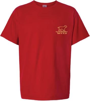 Show full view: BUDDY BY THE SEA Tennis Ball for you Adult Short Sleeve Tee, Holiday Red, Medium slide 2 of 2