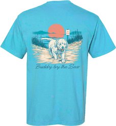 BUDDY BY THE SEA Dune Crossing Adult Short Sleeve Tee, Freshwater, XX-Large