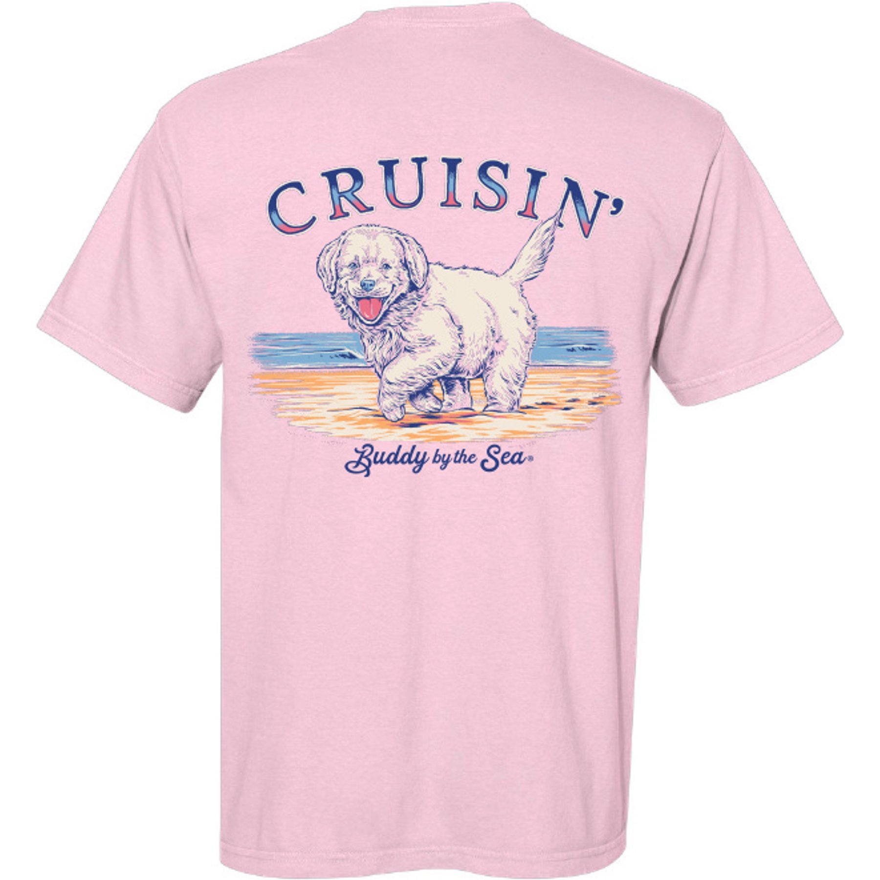 BUDDY BY THE SEA Cruisin' Adult Short Sleeve Tee, Cotton Candy, XX-Large