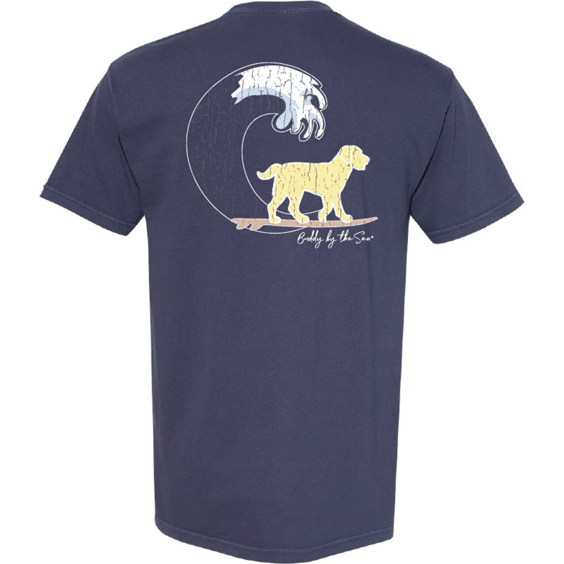 BUDDY BY THE SEA Classic Adult BBS Short Sleeve Tee, Anchor Slate, Small
