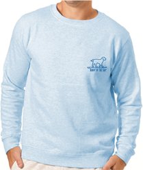 BUDDY BY THE SEA Beach Nap Fleece Crew Sweatshirt, Blue Skies, X-Large slide 2 of 2