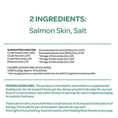 Show full view: Wholesome Pride Pet Treats Smoked Salmon Skins Grain-Free dehydrated Dog Treats, 4-oz bag slide 8 of 10
