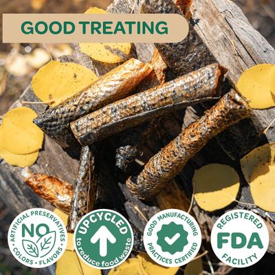 Show full view: Wholesome Pride Pet Treats Smoked Salmon Skins Grain-Free dehydrated Dog Treats, 4-oz bag slide 4 of 10