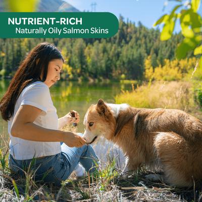 Show full view: Wholesome Pride Pet Treats Smoked Salmon Skins Grain-Free dehydrated Dog Treats, 4-oz bag slide 6 of 10