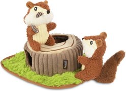 P.L.A.Y. Pet Lifestyle and You Woodland Creatures Chipmunks Squeaky Plush Dog Toy