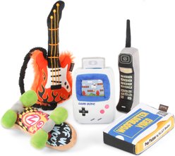 P.L.A.Y. Pet Lifestyle and You 90s Classic Set Squeaky Plush Dog Toys, 5 count