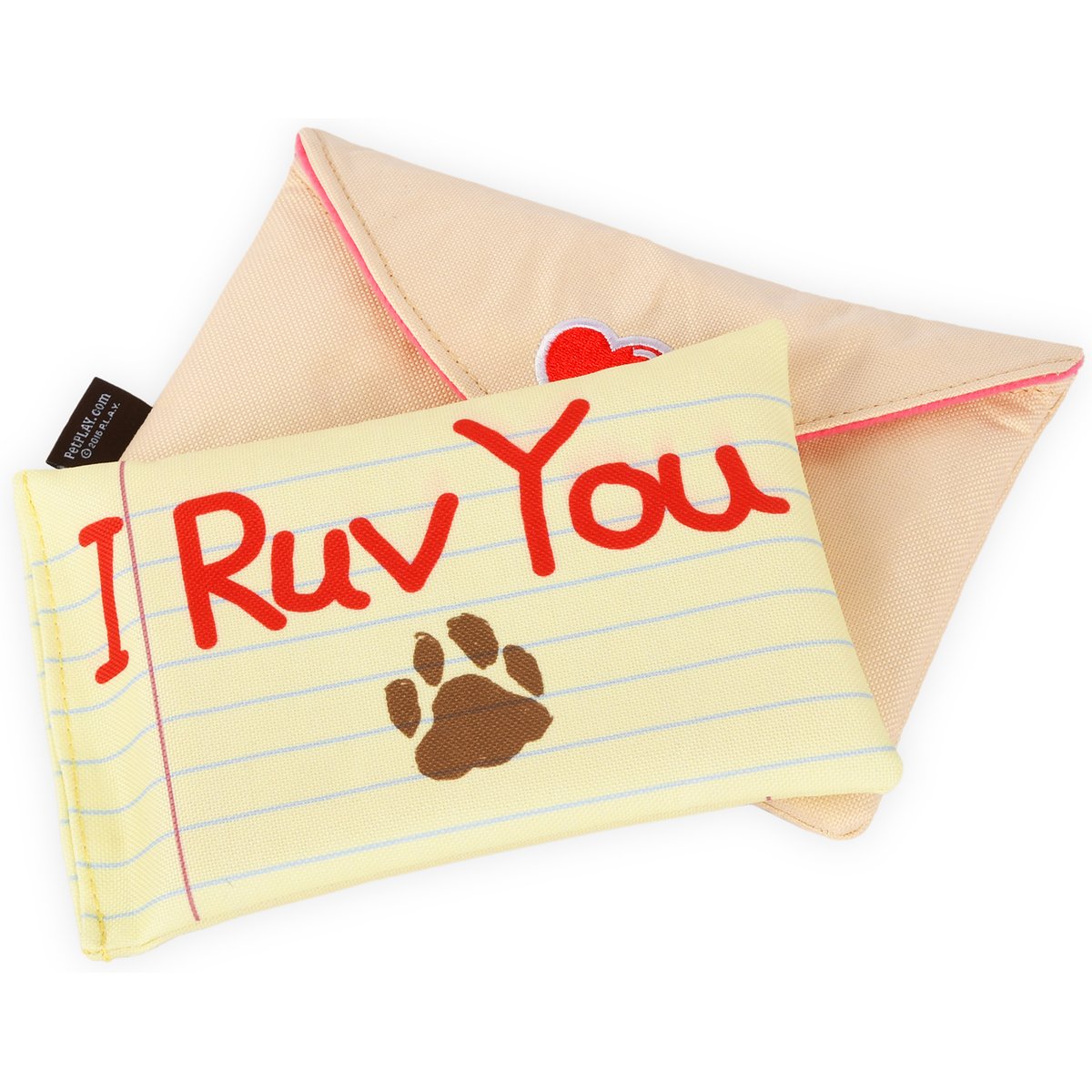 P.L.A.Y. Pet Lifestyle and You Lovebug Love Letter Squeaky Plush Dog Toy