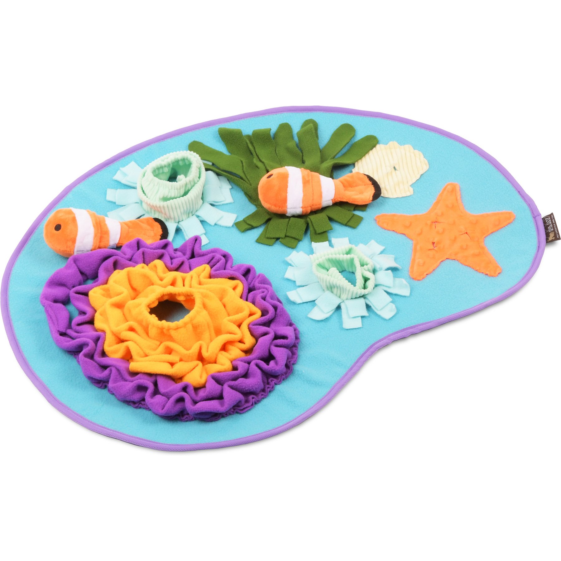 P.L.A.Y. Pet Lifestyle and You Snuffle Mat Coral Cove Squeaky Plush Dog Toy