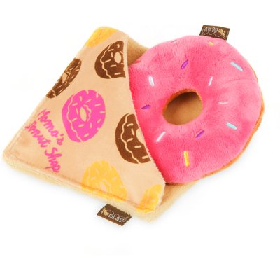 P.L.A.Y. Pet Lifestyle and You P.L.A.Y. Pet Lifestyle and You PupCup Cafe Donut Squeaky Plush Dog Toy, X-Small
