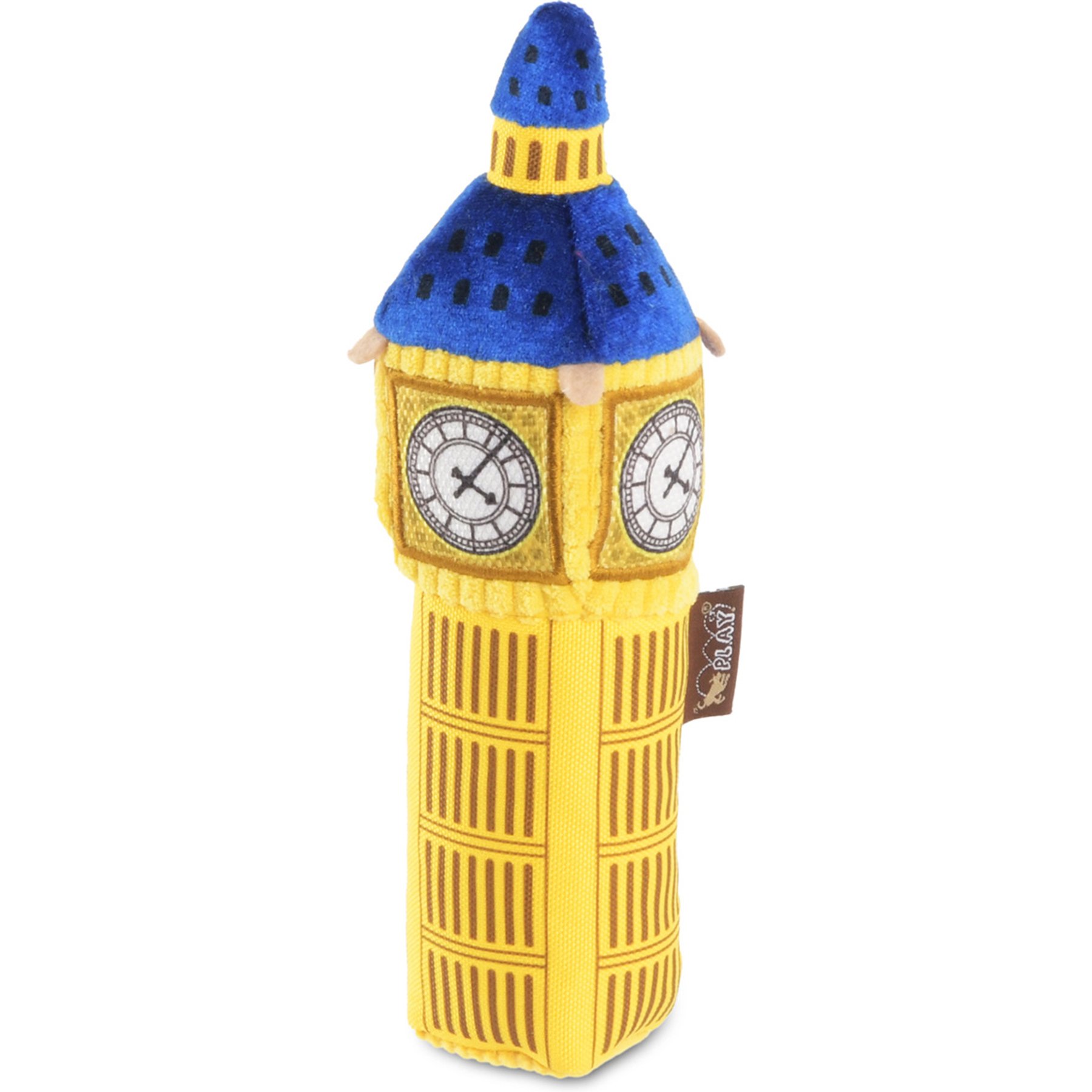 P.L.A.Y. Pet Lifestyle and You Totally Touristy Big Ben Squeaky Plush Dog Toy, Small