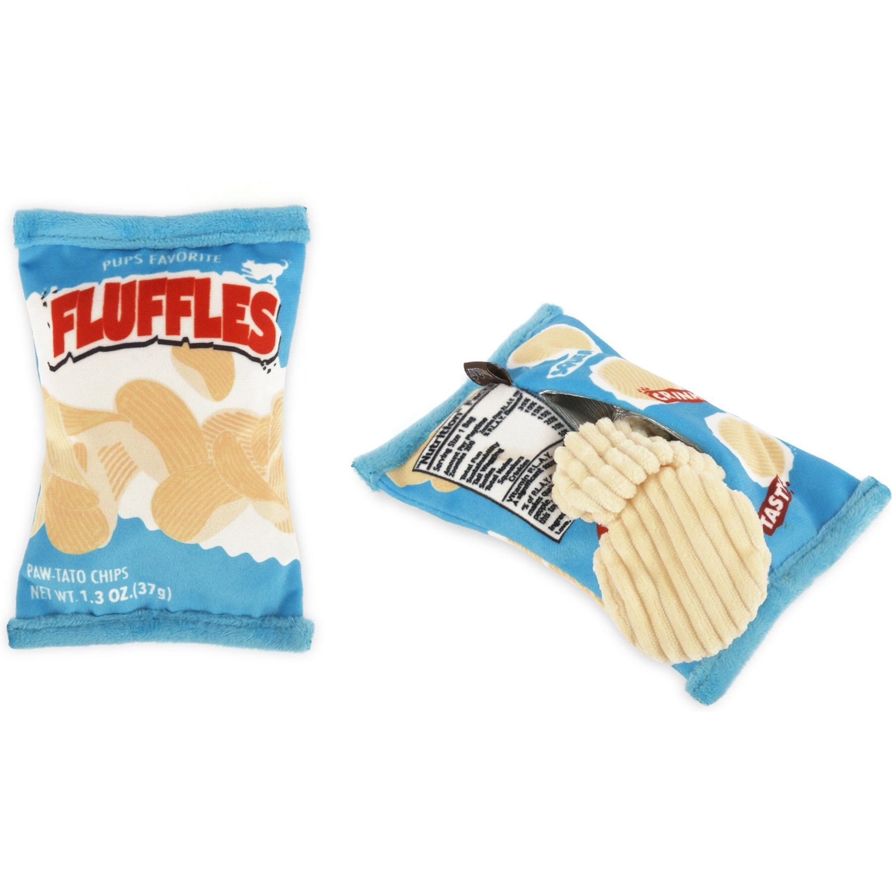 P.L.A.Y. Pet Lifestyle and You Snack Attack Minis Chips Squeaky Plush Dog Toy