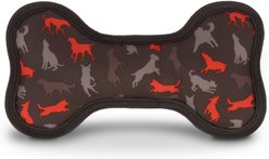 P.L.A.Y. Pet Lifestyle and You ECO PLAY Bone Scout & About Mocha Squeaky Plush Dog Toy