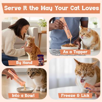 Show full view: Beefeaters Lickables Salmon Puree Recipe Cat Treat, 1.59-oz bag, case of 12 slide 5 of 8