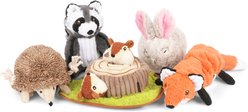 P.L.A.Y. Pet Lifestyle and You Woodland Creatures Collection Squeaky Plush Dog Toys, 5 count