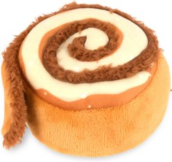 P.L.A.Y. Pet Lifestyle and You PupCup Cafe Cinnamon Roll Squeaky Plush Dog Toy, X-Small