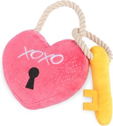 P.L.A.Y. Pet Lifestyle and You Lovebug Lock & Key Squeaky Plush Dog Toy