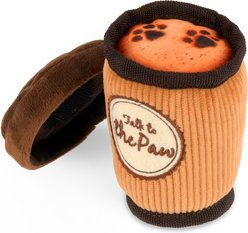 P.L.A.Y. Pet Lifestyle and You PupCup Cafe Coffee To Go Squeaky Plush Dog Toy, X-Small