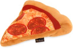 P.L.A.Y. Pet Lifestyle and You Snack Attack Minis Pizza Slice Squeaky Plush Dog Toy