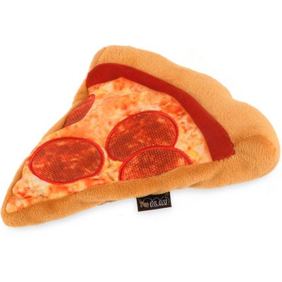 P.L.A.Y. Pet Lifestyle and You P.L.A.Y. Pet Lifestyle and You Snack Attack Minis Pizza Slice Squeaky Plush Dog Toy
