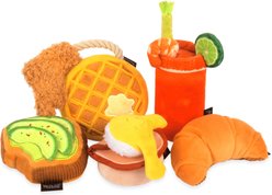 P.L.A.Y. Pet Lifestyle and You Barking Brunch Mini Squeaky Plush Dog Toys, 5 count
