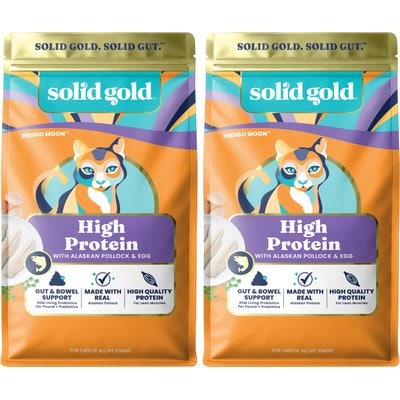 Solid Gold Solid Gold High Protein Wild Alaskan Pollock & Eggs Recipe Grain-Free Dry Cat Food, 24-lb bundle