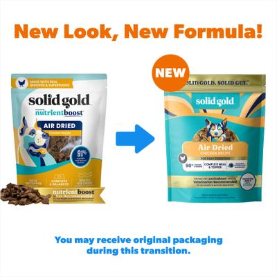 Show full view: Solid Gold Complete & Balanced Chicken Recipe Air Dried Dog Food Topper, 2-lb pouch slide 3 of 11