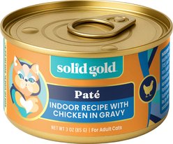 Solid Gold Flavorful Feast Indoor Recipe with Real Chicken Grain-Free Gravy Pate Wet Cat Food, 3-oz, case of 12 slide 1 of 9