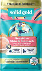 Solid Gold Sensitive Stomach Gut Health Cold Water Salmon & Vegetable Grain-Free Dry Dog Food, 3.75-lb bag