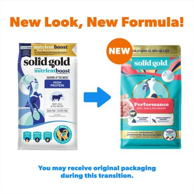 Show full view: Solid Gold High Protein Gut Health Real Beef, Egg & Pea Grain-Free Dry Dog Food, 22-lb bag slide 3 of 12