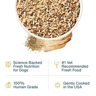 Show full view: JustFoodForDogs Balanced Remedy Recipe Frozen Human-Grade Fresh Dog Food, 18-oz pouch, case of 21 slide 4 of 12