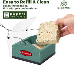 Kingsyard Upside Down Double Suet Bird Feeder, Green slide 2 of 6