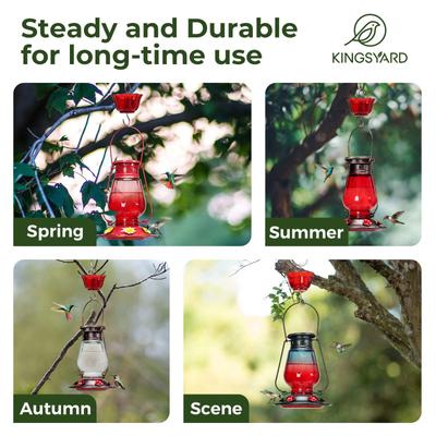 Show full view: Kingsyard Hand Lantern Inspired Leak-Proof Sod Bottle Bird Feeder, 24-oz, Brown slide 5 of 8