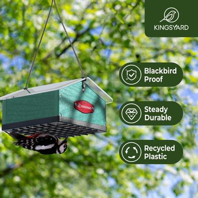 Show full view: Kingsyard Upside Down Double Suet Bird Feeder, Green slide 6 of 7