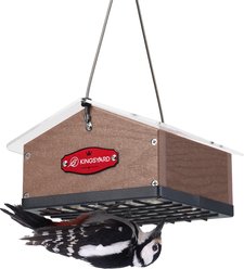 Kingsyard Upside Down Double Suet Bird Feeder, Brown